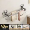 [Liquidação] Suporte de Toalha com Ventosa Barra de Toalha de Banheiro Montada na Parede Organizador de Rack de Armazenamento para Toalhas de Banho