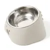 Nuevo Cuenco para Gatos Modelo Transfronterizo, Cuenco de Acero Inoxidable con Patas Altas, Cuenco de Mascotas de Dibujos Animados con Protección para el Cuello para Beber y Comer, Cuenco Anti-Derrames para Perros