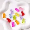 Pulseira de Contas com Pingente de Urso de Acrílico Transparente Doces, Pulseira Feita à Mão DIY, Corrente de Celular, Pingentes, Acessórios