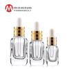Frasco quadrado de grade de ponto de fábrica 10ml / 20ml / 40ml frasco de essência frasco de essência de fundo grosso frasco de solução de estoque