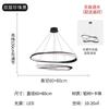 Lámpara de araña minimalista para sala de estar, estilo nórdico moderno, creativa, con anillo circular, luz de ambiente de lujo, diseño italiano, lámpara para dormitorio principal y comedor.