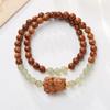 Pulsera Bodhi Cocinero Natural 18K Sándalo Jindongjia Zorro de Nueve Colas Pulsera Jade Hotan Viento Nacional Regalo Venta al por Mayor