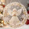 Etiquetas personalizadas de perlas y pedrería para Amazon transfronterizo, adornos navideños de dibujos animados lindos de Santa Claus y renos