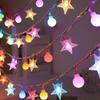 Luces de Hilo Pequeñas Redondas Ul Caja de Batería Luces de Hada Camping Navidad Decoración de Habitación Luces de Hilo de Estrella Luces Led Festivas