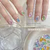 Rinestones para Arte de Uñas Largas Octagonales de Color Caramelo de Verano, Rinestones de Cubo de Azúcar de Venta Caliente de Celebridades de Internet, Rinestones Decorativos para Uñas Portátiles DIY