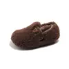 Zapatos de Algodón para Niños, Zapatos de Piel de Bebé Cálidos de Invierno con Felpa Adicional, Más Vendidos Transfronterizos para Niñas, Zapatos Suaves de Suela Gruesa