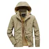 Nueva Chaqueta con Forro de Polar Otoño e Invierno para Hombre Casual Exterior Sin Gorro Chaqueta de Secado Rápido Chaqueta Acolchada de Algodón Especial Transfronteriza 8817A