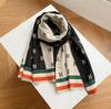 Lenço de Cashmere Camélia Explosiva Feminino Inverno High-end Versátil Espessado Quente Pescoço Ar Condicionado Xale Chanel