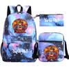 Kit novo de 3 peças de jogo de anime rei para Meninos Meninas crianças mochila escolar mochila de viagem Bolsa de Ombro Estojo
