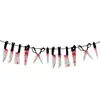 Amazon Decoração de Halloween Bandeira Tesoura Mãos e Pés Faixa Casa Assombrada Decoração de Festa Bandeira de Halloween