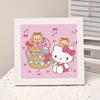 Animación de Dibujos Animados Nueva Pintura de Diamantes Kuromi DIY Juguetes de Pintura de Diamantes Hechos a Mano para Niños con Marco de Fotos Mesa Regalo