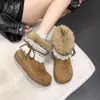 Botas de nieve de suela gruesa para mujer, que aumentan la altura, nueva colección de invierno 2025, cálidas y forradas de felpa, zapatos de algodón elegantes y versátiles