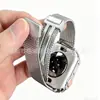 Adecuado para Apple iWatch, correa de reloj de malla espiga espiga de trigo de cintura pequeña con cierre magnético, correa de reloj de acero inoxidable para mujer