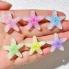 Accesorios de resina de estrella de mar en color degradado para fundas de teléfono DIY, pasadores, coleteros, decoraciones de zapatos y materiales para juguetes
