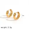 Pendientes de Acero de Titanio de Alta Gama, Sin Decoloración, Mismo Estilo Popular, Oro de 18K, Forma de U, Pequeños, Personalizados, Simples, Pendientes