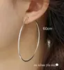 Pendientes de Aro Finos en Espiral de Plata de Ley S925 Coreanos para Mujer, Pendientes Versátiles de Estilo Coreano Que Hacen que el Rostro Parezca Más Pequeño