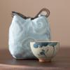 Taza de té Lotus Ge kiln pintada a mano juego de té kung fu taza de té de cerámica para el hogar esmalte abierto Copa Maestra Caja de Regalo Venta al por mayor