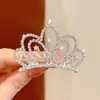 Peine de Corona de Perlas Accesorios para el Cabello para Niñas, Pasador para Flequillo de la Frente, Adorno para el Cabello de Cumpleaños Infantil, Peine de Alta Gama para Mujeres