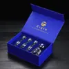 Copo Moutai, copo de vinho pequeno, copo de vidro de cristal, conjunto de decantador de bebida de dose única de 10ml, conjunto de sete peças, branco