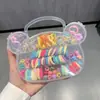 Nuevo set de caja de regalo con coletero y pinzas para el pelo para niñas, cuerda para el pelo dulce de macarrón, pinzas lindas, set de caja de regalo de accesorios para el pelo