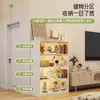 Estante de Aço Doméstica Prateleira de Armazenamento de Chão Sala de Estar Camadas Múltiplas Sanduíche Estante de Livros Infantis Armário de Armazenamento Simples Armário de Armazenamento