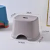 Taburete de Plástico Engrosado para Uso Doméstico, Banco Pequeño, Taburete Cuadrado para Sala de Estar, Taburete Apilable para Mesa de Café, Taburete Antideslizante para Baño, Er Mai Tai Bao