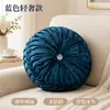 Almohada redonda de calabaza de terciopelo de seda helada transfronteriza con hebilla de diamantes de imitación para sofá de sala de estar, cabecera, ventanal y cojín suave para decoración del hogar al por mayor