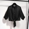 Verano 2025 Nueva Camisa de Gasa con Cuello Polo Cárdigan para Mujer Protector Solar Exterior Chaleco Pequeño Top Delgado de Moda