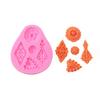 Venta directa de fábrica, marco de fondant, guirnalda, botón, gema, mousse, molde de silicona, molde decorativo de epoxi, molde de chocolate