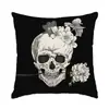 Almofada de Halloween Mais Vendida na Amazon Nova Fronha de Almofada Decoração de Abóbora Fantasma Material de Linho Venda Direta da Fábrica