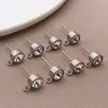 Pendientes de Acero Inoxidable Chapados en Oro con Forma de Taza de Coche y Pedrería Colgante, Accesorios para Pendientes Hechos a Mano DIY