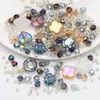 Paquete de Materiales DIY Flor de la Suerte Pulsera Cadena para Teléfono Móvil Pinza para el Cabello Pulsera Cadena para Teléfono Móvil Hecho a Mano Vidrio de Cristal Cuentas Sueltas Cuentas