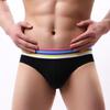 Ropa interior de algodón para hombre al por mayor, triángulo, cinturón de color, calzoncillos sexys de tres puntas para hombre, ropa interior de algodón, entrega 8061