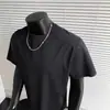 Nueva camiseta de manga corta para hombre, corte holgado, cuello redondo, camiseta básica, top versátil casual de moda de verano, ropa transpirable para hombre