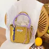 Bolso Versátil Transfronterizo para Mujer 2026 Nuevo Bolso de Paja Tejida Informal para Vacaciones en la Costa Bolso de Playa
