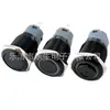 Botón Metálico Negro Oxidado de 16mm Interruptor Metálico Redondo Negro de Rearranque Automático/Autobloqueante con Luz 12V24V
