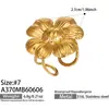 Anel Gota de Água de Aço Inoxidável Chique Moda Europeia Americana Leve Luxo Personalidade Temperamento Versátil Conjunto de Anéis Irregulares de Flor