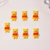 Lindo Winnie the Pooh Transparente de Hielo Joyería para Uñas Caricatura Resina Estéreo Accesorios de Uñas Usables Accesorios para Pasadores de Pelo Pendientes DIY