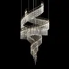 Lámpara de araña grande para sala de estar de villa dúplex, lujo ligero moderno, elegante, adecuada para salas de estar de techos altos y escaleras, lámpara de cristal