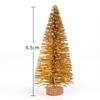Árvore de Natal de Mesa Transfronteiriça, Mini Árvore de Natal Verde com Neve em Sisal, Decoração de Natal Pinheiro Artificial