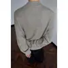Suéter com Gola Henry Estilo Old Money Masculino Primavera Outono Solto Tendência Tricô Pesado Roupa Exterior para Adolescente