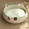 Nido y Rascador para Gatos de Ratán Integrados, Nido para Dormir de Mascotas Tejido a Mano, Lavable y que No Suelta Pelo, Nido de Seguridad para Gatos