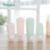Fasola Garrafa Dosadora de Viagem Cabeça de Escova com Ventosa de Silicone Garrafa Dosadora de Produtos Cosméticos e de Cuidados com a Pele Garrafa de Loção Macia Portátil