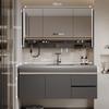 2024 Nuevo Gabinete de Baño con Lavabo Todo en Uno Skin Sense Gabinete de Baño Lavabo de Baño Combinación de Gabinete y Lavabo
