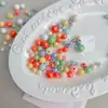 Cuentas Redondas Pequeñas de Frijol de Azúcar de Color Sólido, Galvanizadas con UV, Alto Brillo, Sueltas, para Pulsera DIY, Cuentas Espaciadoras, Accesorios de Bolsa