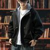 Jaqueta Preta para Homens, Estilo Primavera e Outono, Cool e Estilosa, Novo Modelo 2026, Caimento Solto, Tamanho Grande, Casual, Roupa de Trabalho de Alta Qualidade, Corta-vento