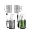 Vaso para Enjuague Bucal con Patrón de Glaciar para Uso Doméstico, Vaso para Cepillado de Dientes y Lavado para Mujeres, Vaso Dental, Vaso Transparente de Gran Capacidad para Cepillos de Dientes