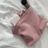 Bolsa de Maquillaje de Pana Gran Capacidad para Retoque de Labial Billetera para Monedas Portátil para Teléfono Celular Bolso de Mano Color Sólido Bolsa de Almacenamiento Se Puede Personalizar el Logo