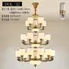 Novo lustre grande estilo chinês para vilas duplex, iluminação minimalista moderna para sala de jantar, sala de estar e mezanino em casas de construção própria