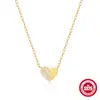 Nueva cadena de clavícula de plata de ley S925 doble amor circón moderna Europa y Estados Unidos caliente diamante temperamento alto sentido collar